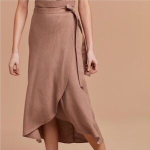 Aritzia Linen wrap skirt